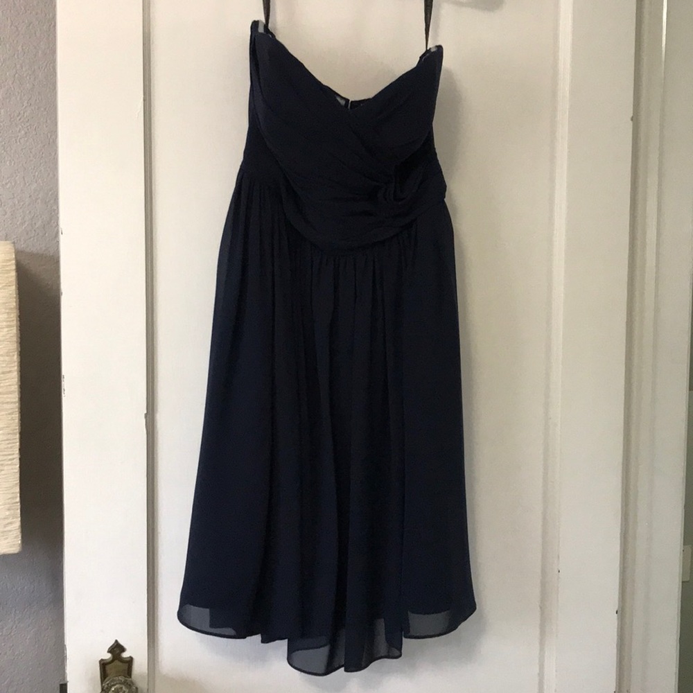 Bill Levkoff Navy Bridesmaids Dress